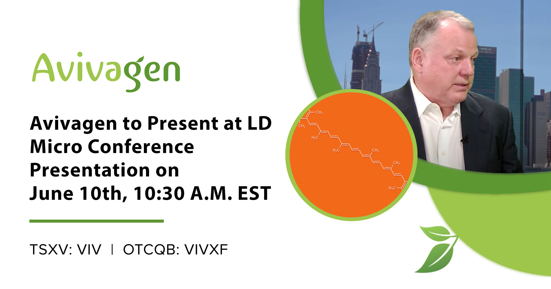 Avivagen to Present at LD Micro Conference Presentation on June 10th
